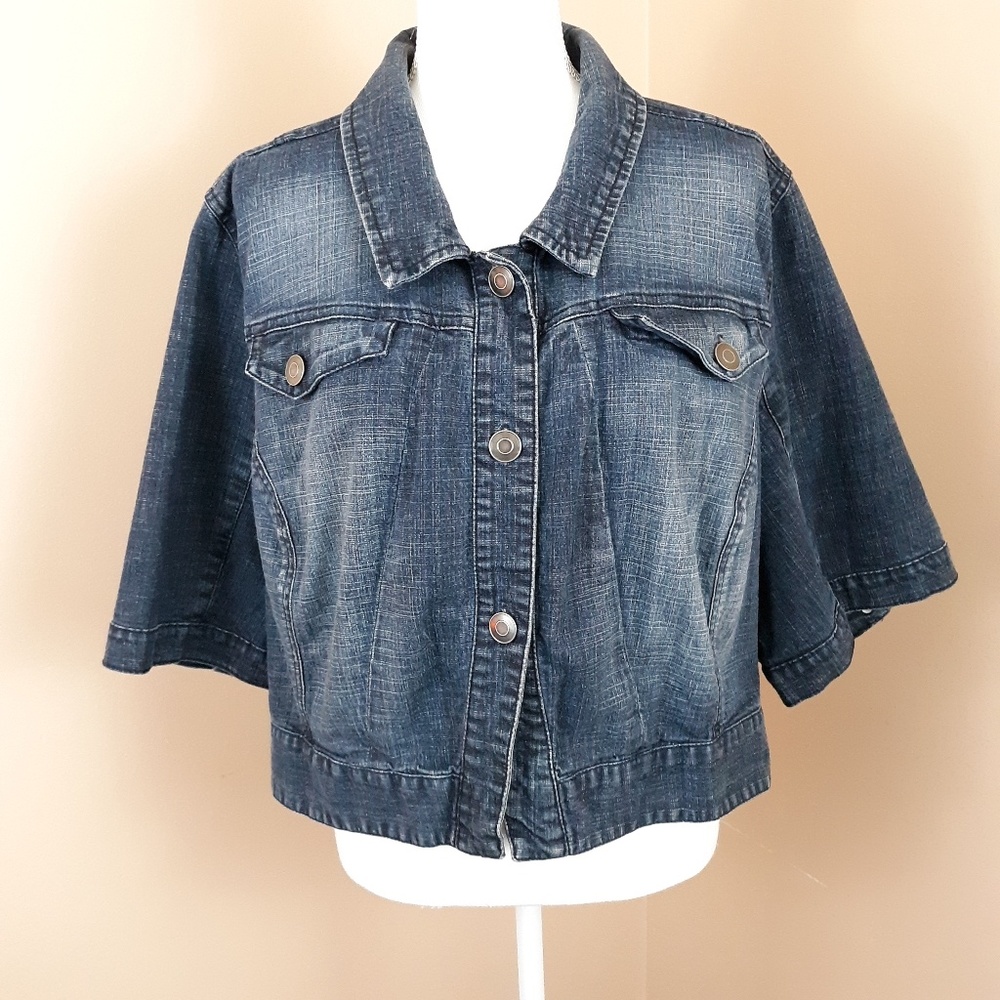 Lane Bryant 26w 28w denim top jacket